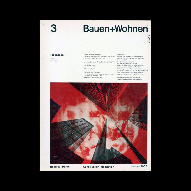 Bauen+Wohnen, 3, 1968. Designed by Emil Maurer