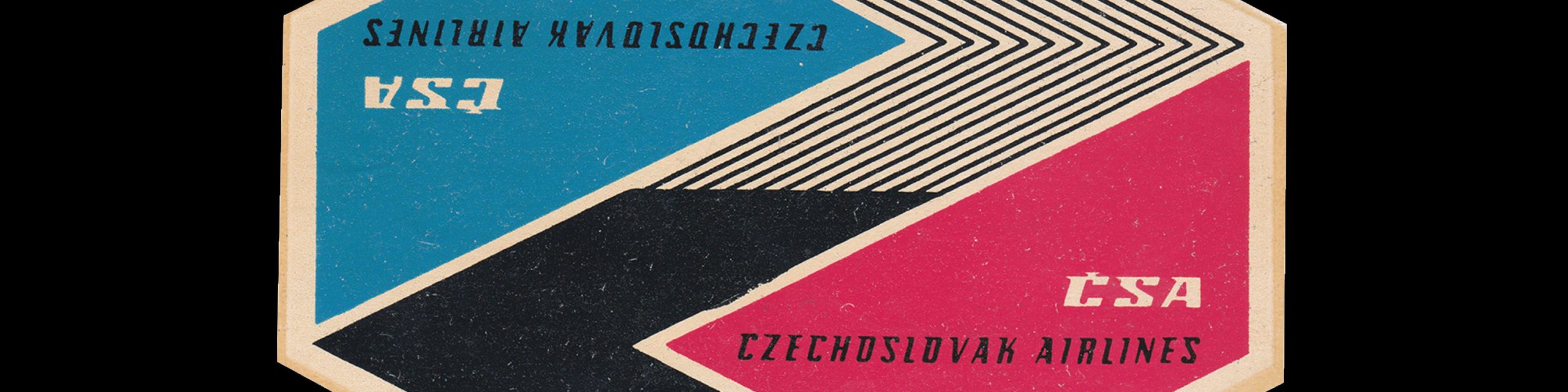 CSA Czechoslovak Airlines Luggage Label