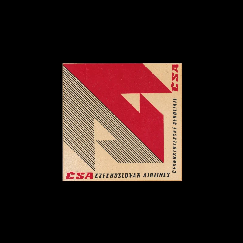 CSA Czechoslovak Airlines Luggage Label