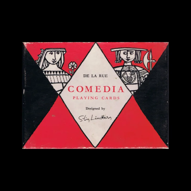 Comedia, Playing Cards, Thomas De La Rue, 1958. Designed by Stig Lindberg