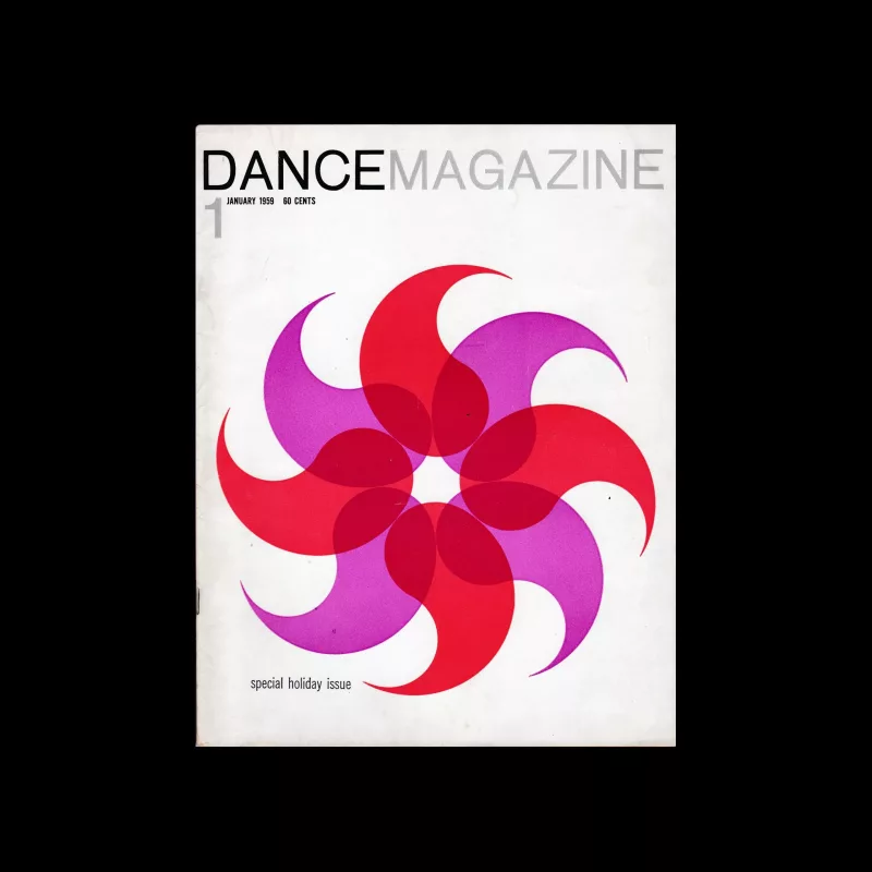 Dance Magazine 1, 1959 designed by Rudolph de Harak