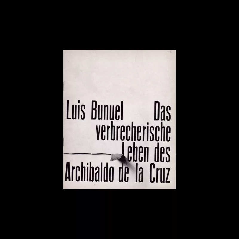 Das verbrecherische Leben des Archbaldo de la Cruz. Die Kleine Filmkunstreihe 18 designed by Hans Hillmann