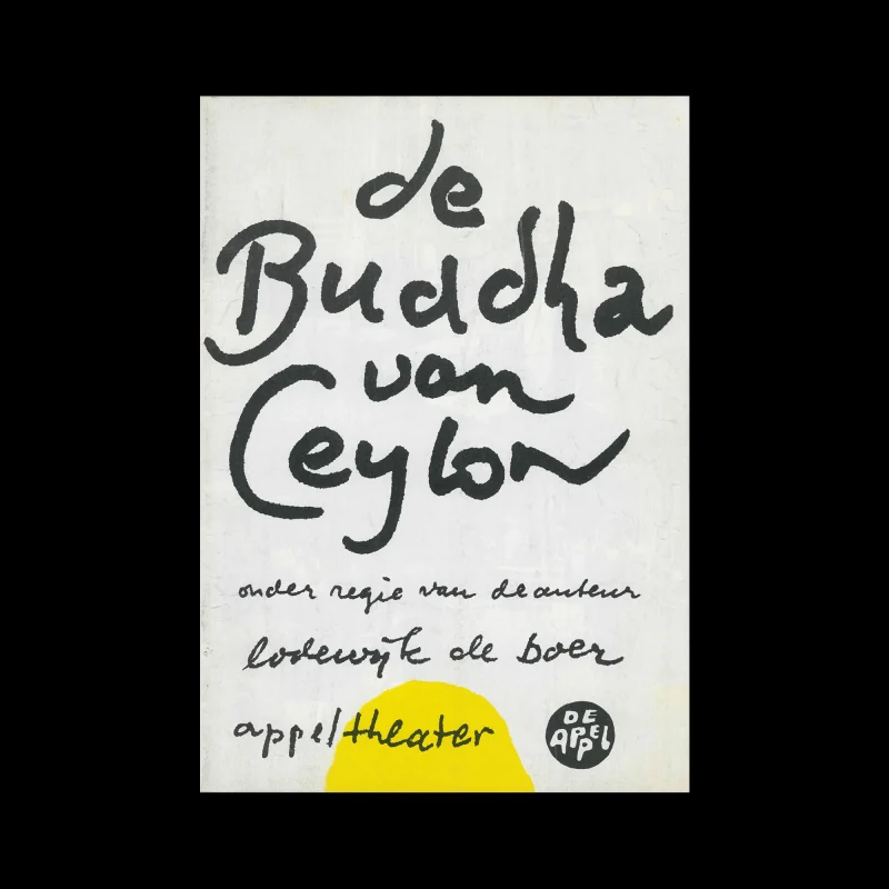 De Appel, De Buddha van Ceylon, Brochure, 1990-91. Designed by Jan Bons