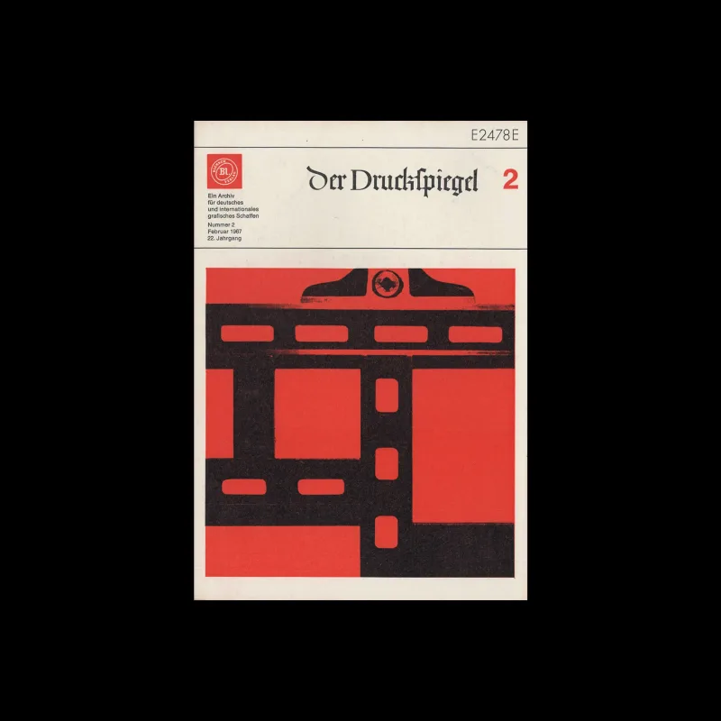 Der Druckspiegel, 02, February 1967. Designed by Dieter Kani