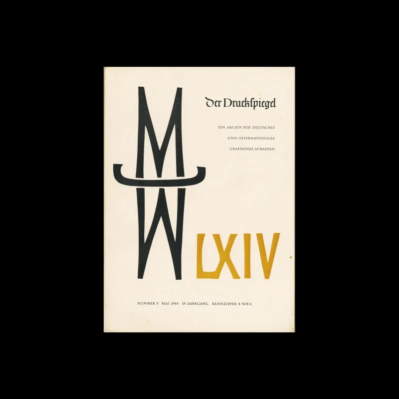 Der Druckspiegel, 05, May 1964. Designed by Kurt Weidemann