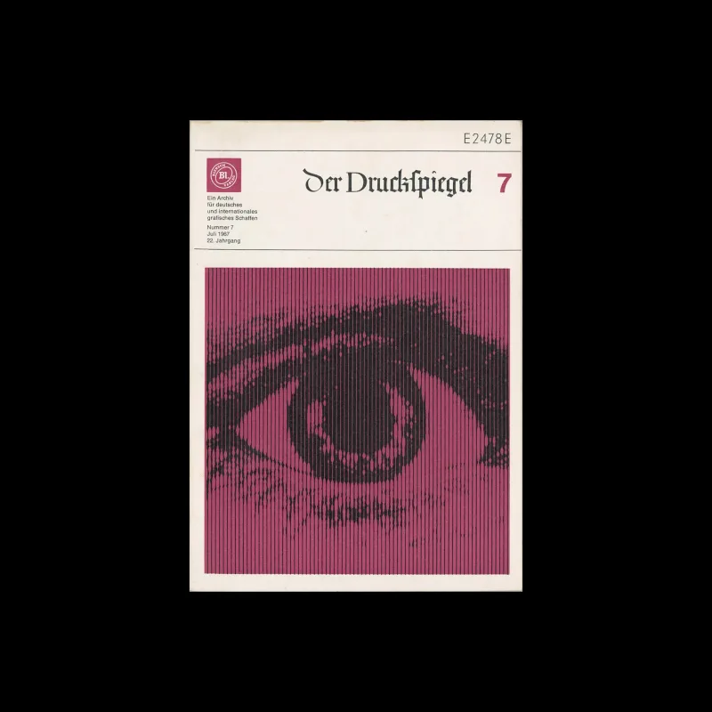 Der Druckspiegel, 07, July 1967. Designed by Dieter Kani