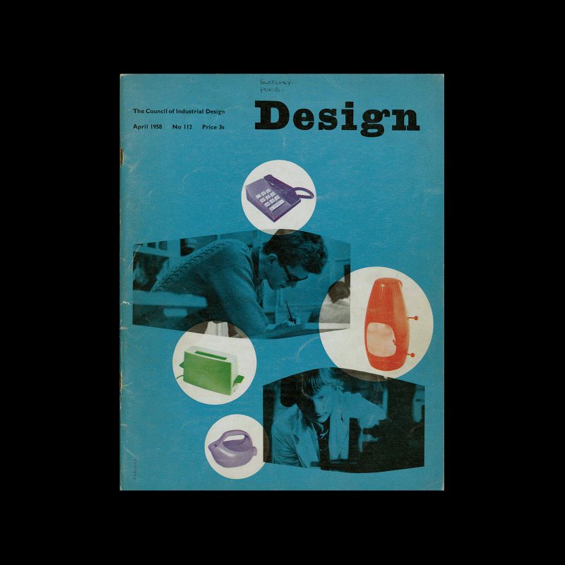 Design, Council of Industrial Design, 112, April 1958. Cover design by Ken Garland
