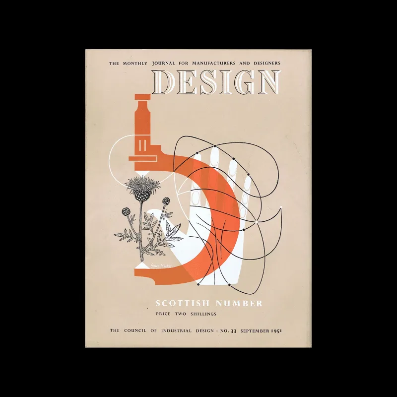 Design, Council of Industrial Design, 033, September 1951. Cover design by George Mackie