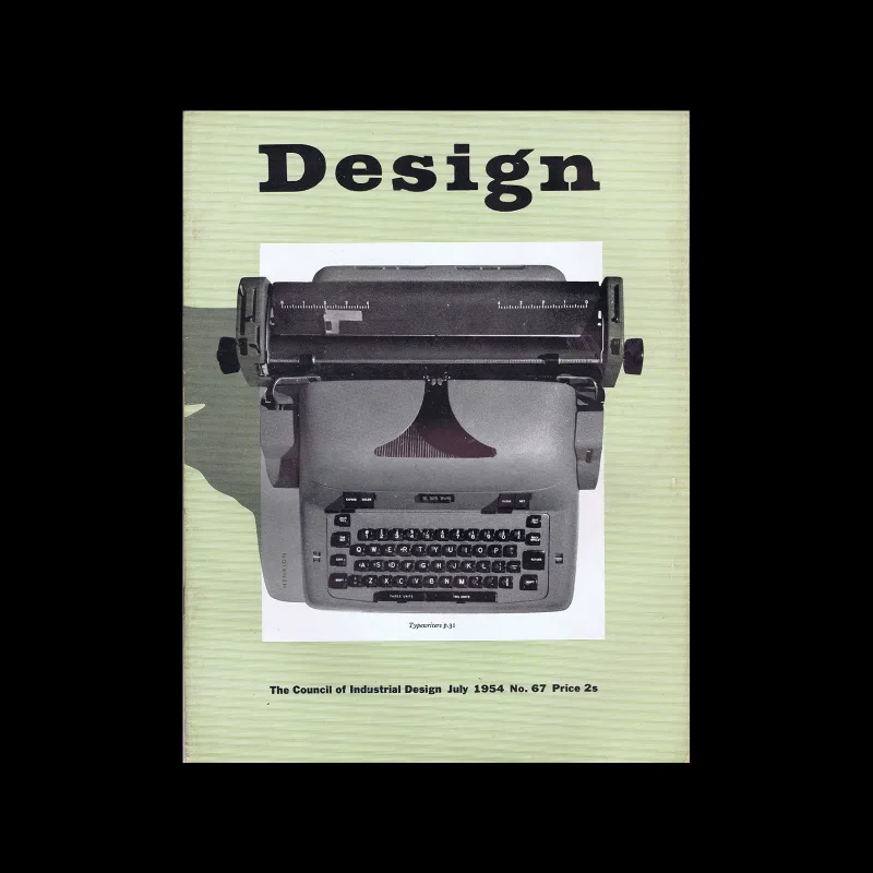 Design, Council of Industrial Design, 067, July 1954. Cover design by Frederick Henri Kay (FHK) Henrion