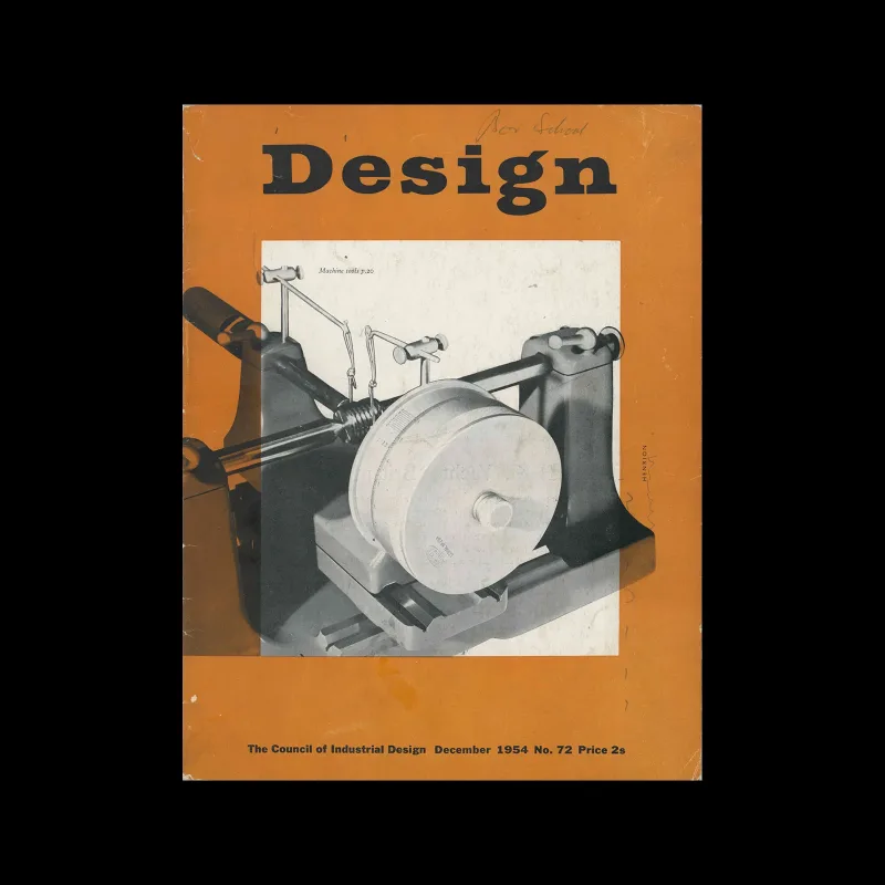 Design, Council of Industrial Design, 072, December 1954. Cover design by Frederick Henri Kay Henrion