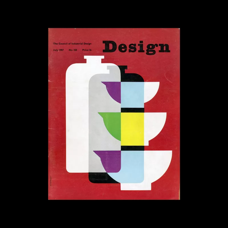 Design, Council of Industrial Design, 103, July 1957. Cover design by Tom Eckersley