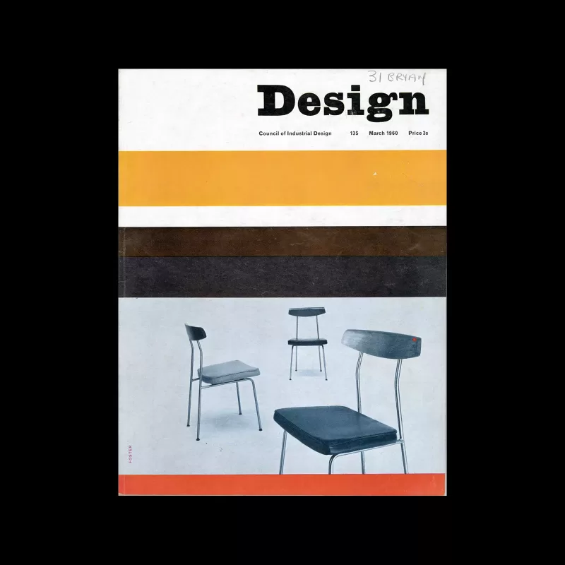 Design, Council of Industrial Design, 135, March 1960. Cover design by Foster