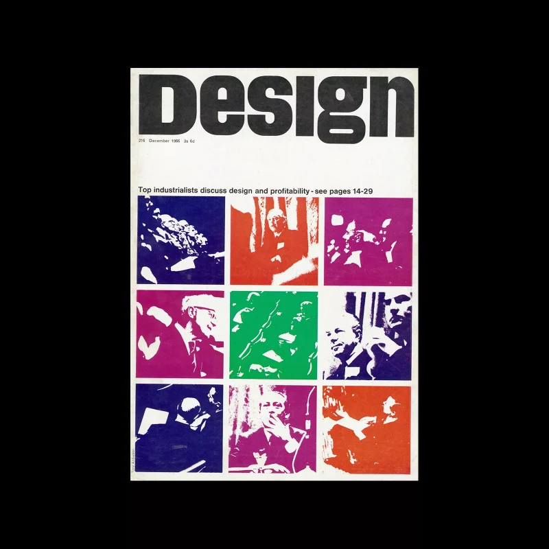 Design, Council of Industrial Design, 216, December 1966. Cover design by Tony Anderson