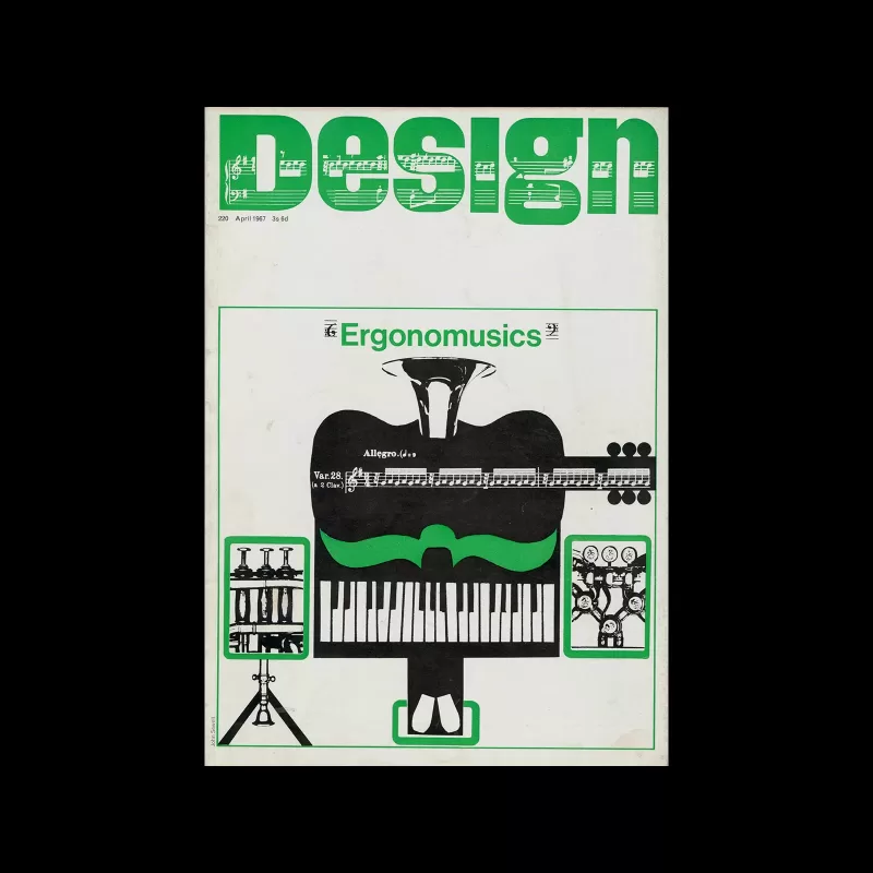 Design, Council of Industrial Design, 220, April 1967, Cover design by John Sewell