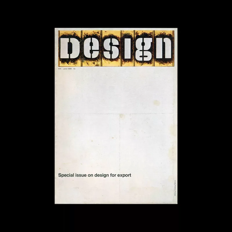 Design, Council of Industrial Design, 234, June 1968. Cover design by Crosby/Fletcher/Forbes