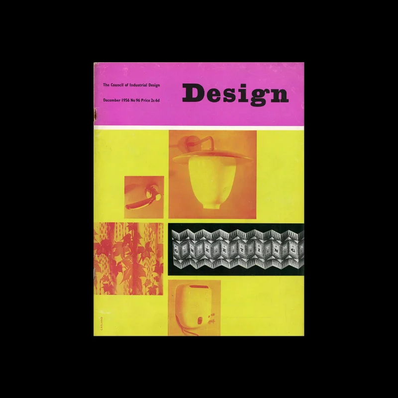 Design, Council of Industrial Design, 96, December 1956. Cover design by Ken Garland