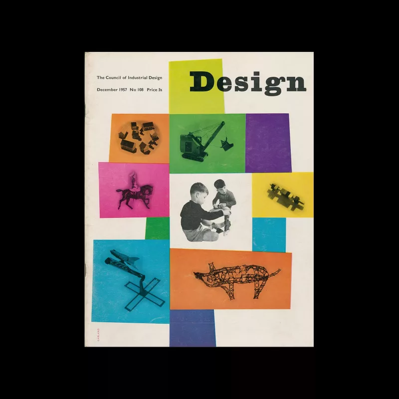 Design, Council of Industrial Design, 108, December 1957. Cover design by Ken Garland