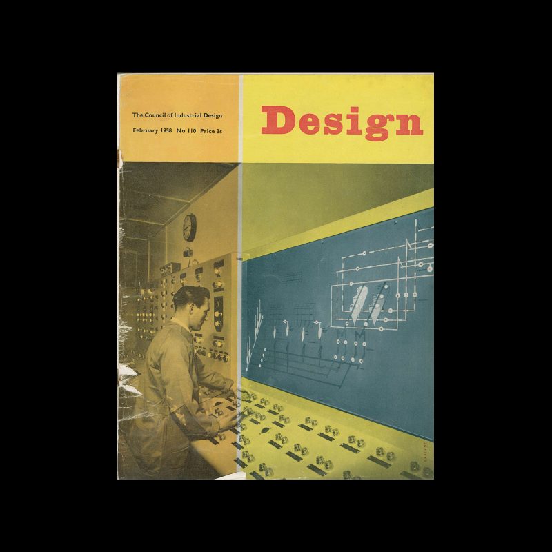 Design, Council of Industrial Design, 110, February 1958. Cover design by Ken Garland
