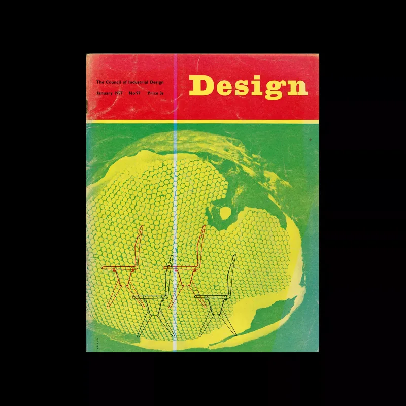 Design, Council of Industrial Design, 97, January 1957. Cover design by Ken Garland
