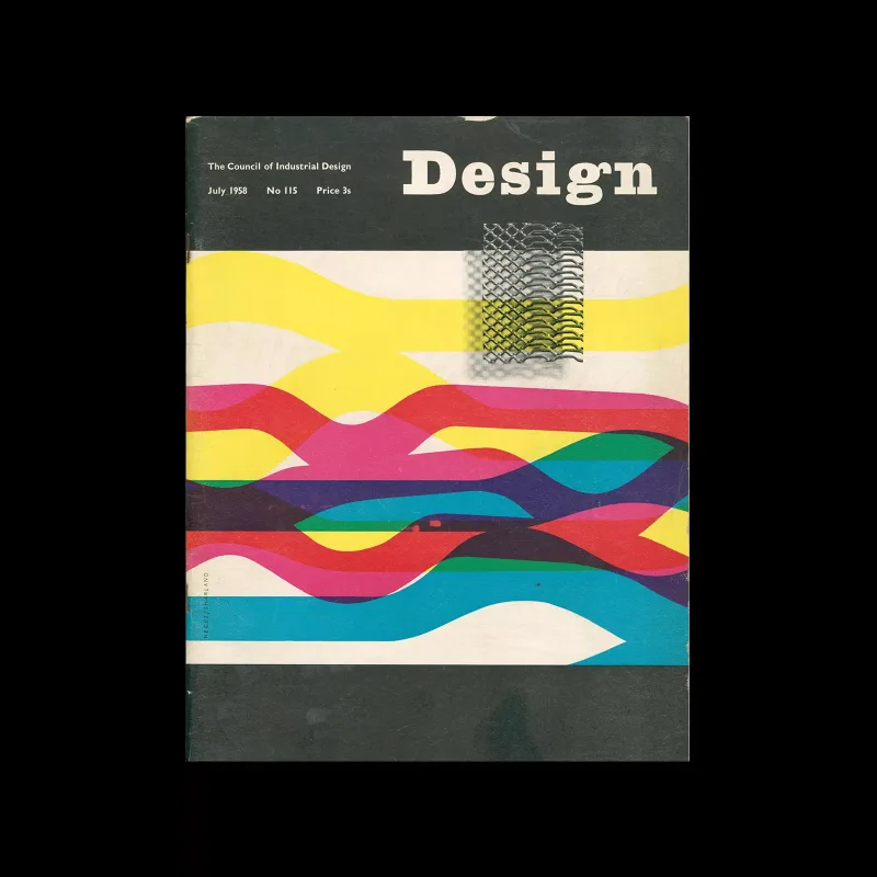 Design, Council of Industrial Design, 115, July 1958. Cover design by Negus/Sharland