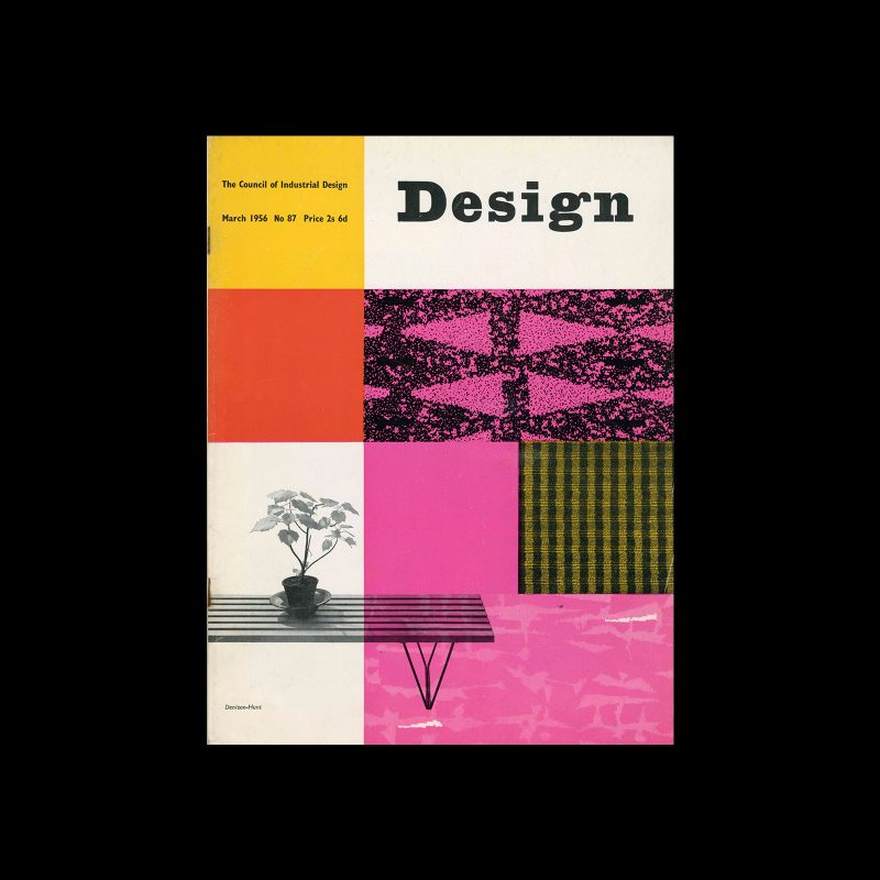 Design, Council of Industrial Design, 87, March 1956. Cover design by Denison-Hunt