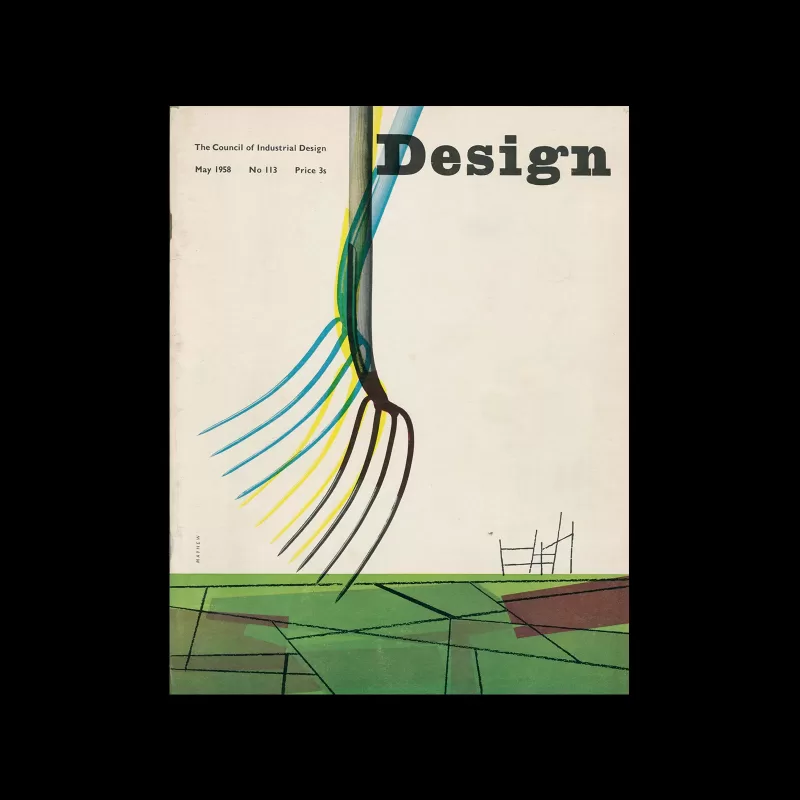 Design, Council of Industrial Design, 113, May 1958. Cover design by George Mayhew