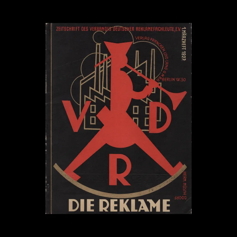 Die Reklame, No. 1, 1. Märzheft/March issue, 1927. Cover design by Hermann Müsch