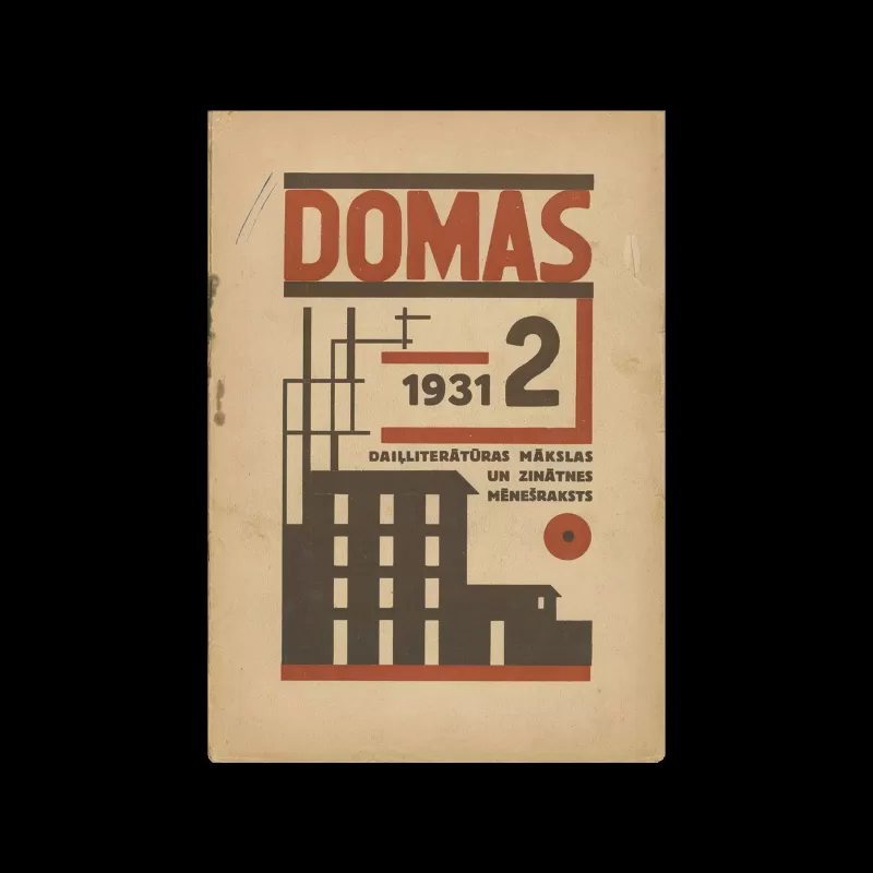 Domas, 02, 1931. Cover design by Niklāvs Strunke