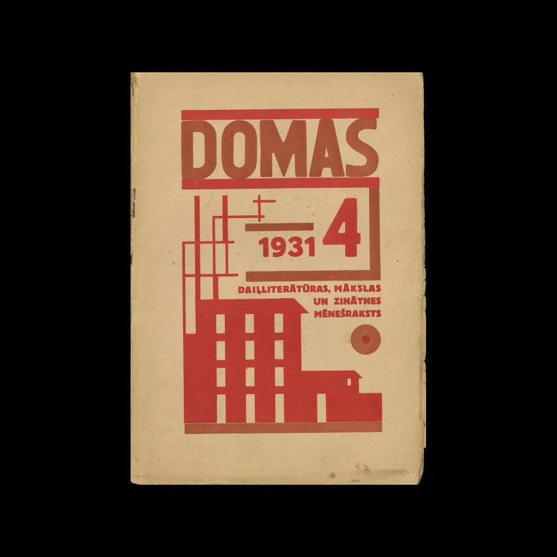 Domas, 04, 1931. Cover design by Niklāvs Strunke