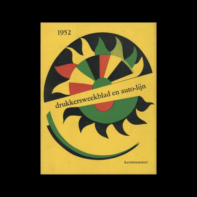 Drukkersweekblad en Autolijn Kerstnummer 1952, 1952. Cover design by Dick Elffers