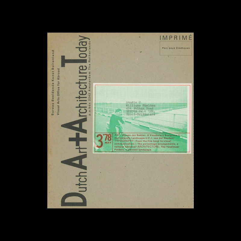 Dutch Art + Architecture Today 03, 1978. Designed by Jan van Toorn