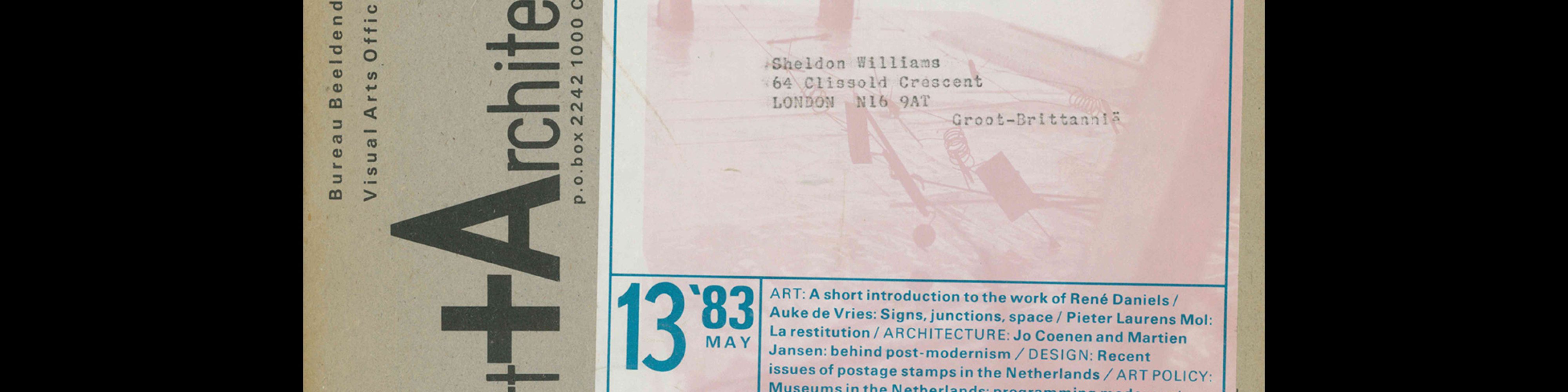 Dutch Art + Architecture Today 13, 1983. Designed by Jan van Toorn
