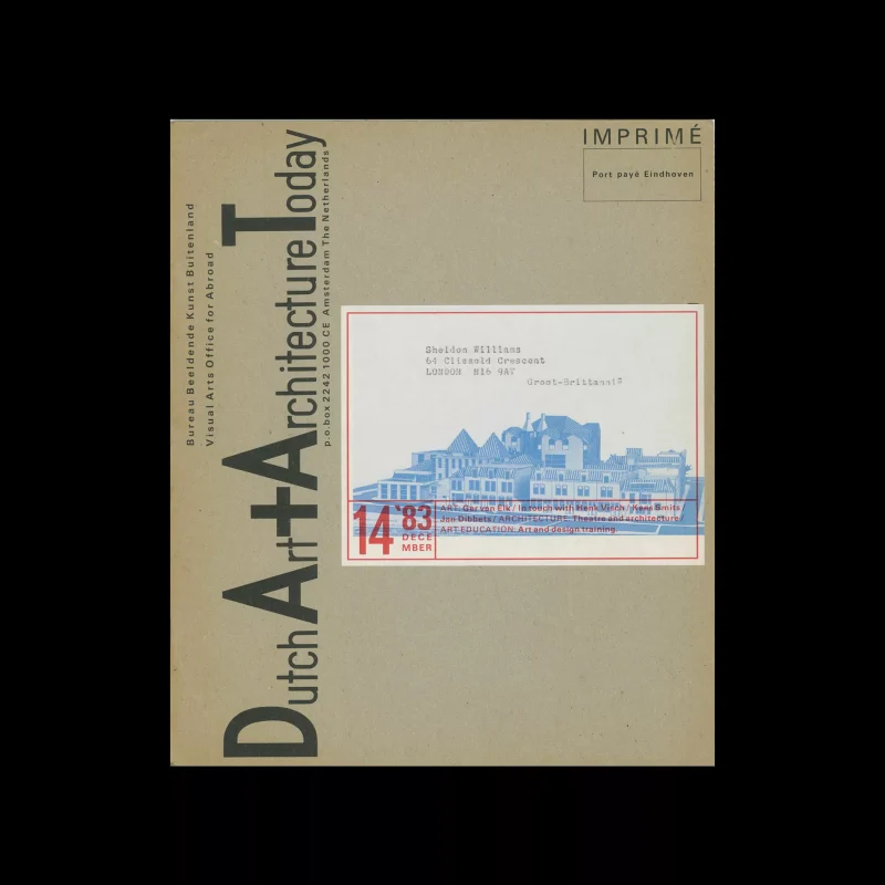 Dutch Art + Architecture Today 14, 1983. Designed by Jan van Toorn