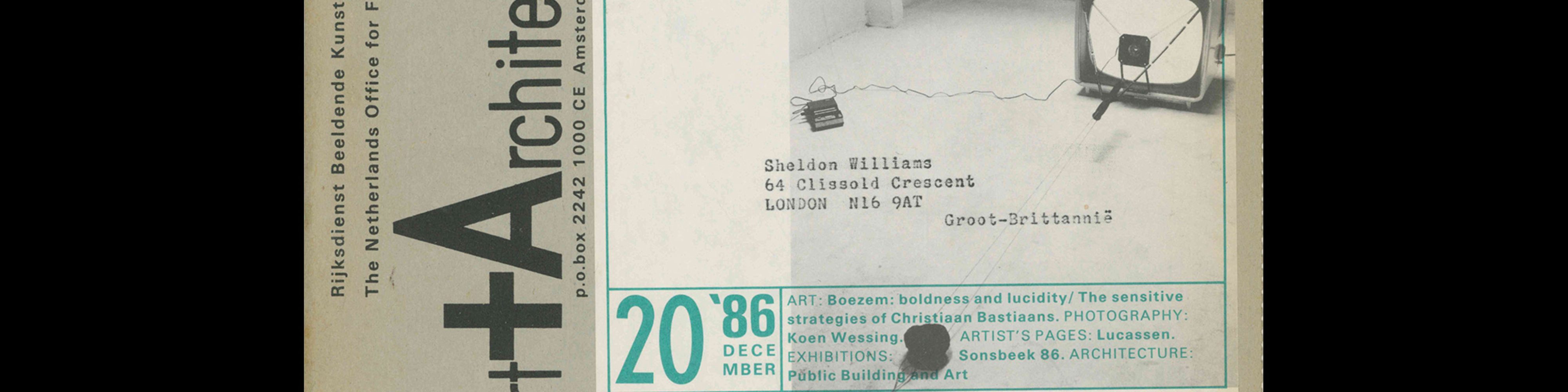 Dutch Art + Architecture Today 20, 1986. Designed by Jan van Toorn