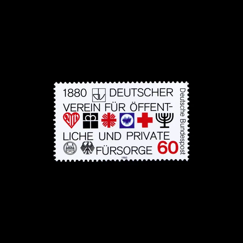Emblems of Association Members, German Stamp, 1980. Designed by Karl Oskar Blase
