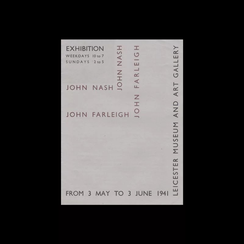 John Nash and John Farleigh, Leicester Museum and Art Gallery, 1941