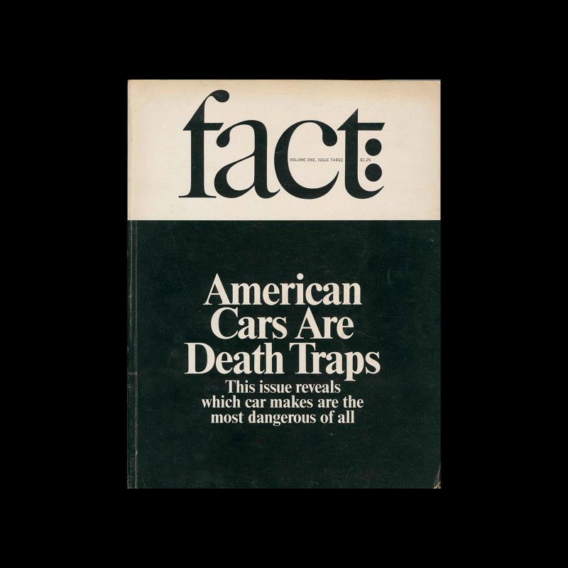Fact, Volume One, Issue Three, 1964. Designed by Herb Lubalin.