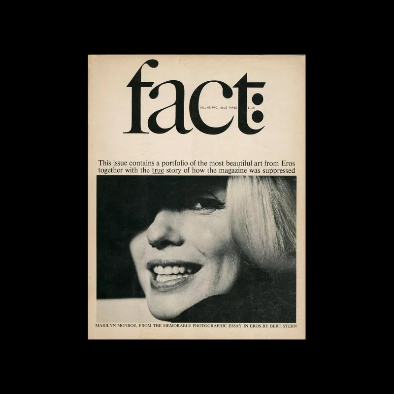 Fact, Volume Two, Issue Three, 1965. Designed by Herb Lubalin.