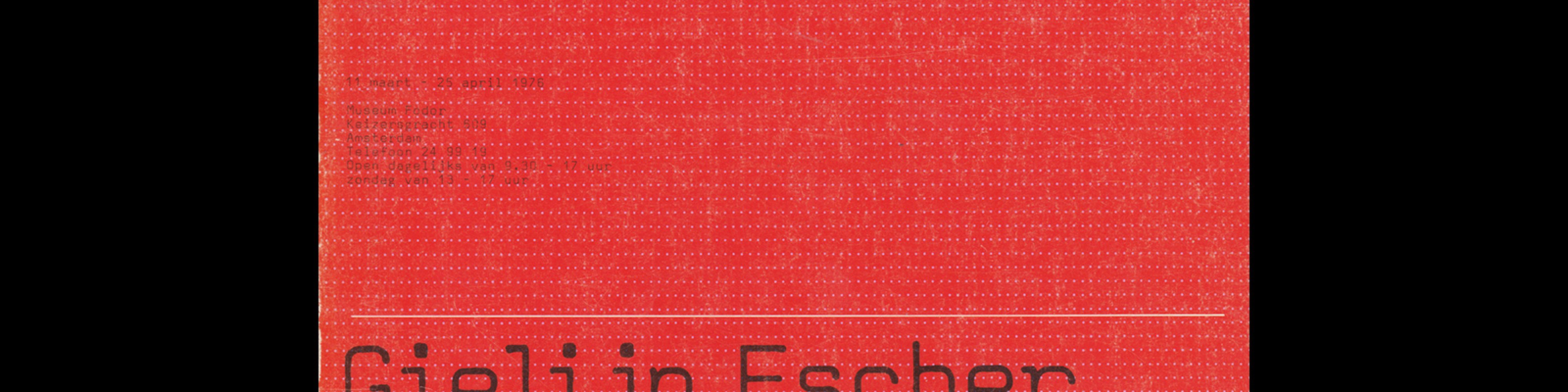 Fodor 33, 1976 - Gielijn Escher, Affiches. Designed by Wim Crouwel and Daphne Duijvelshoff (Total Design)