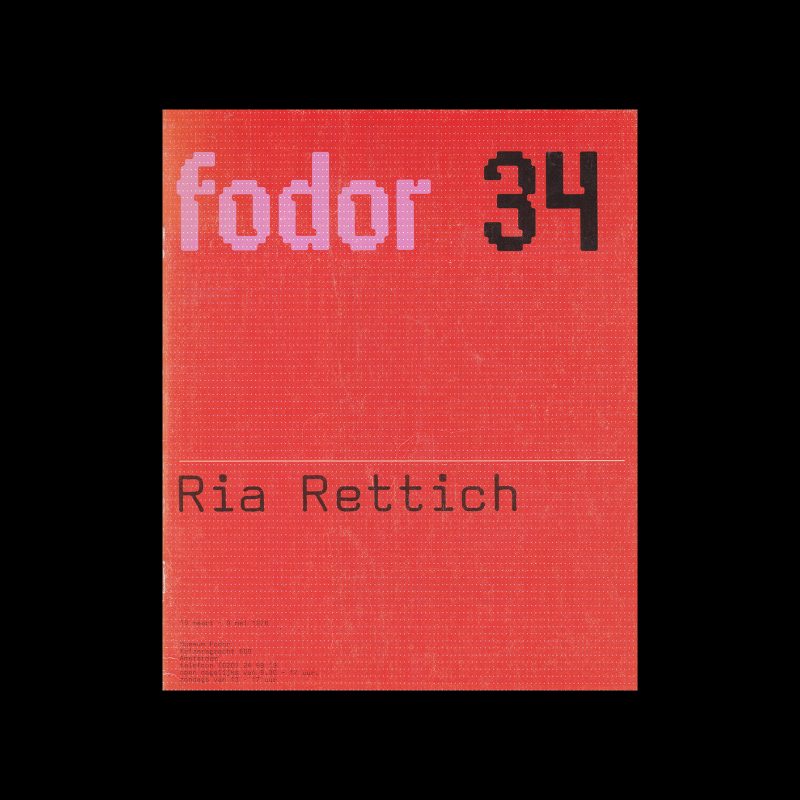 Fodor 34, 1976 - Ria Rettich. Designed by Wim Crouwel and Daphne Duijvelshoff (Total Design)