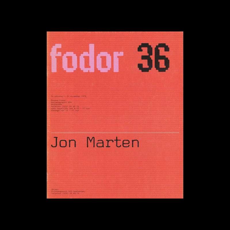 Fodor 36, 1976 - Jon Marten. Designed by Wim Crouwel and Daphne Duijvelshoff (Total Design)