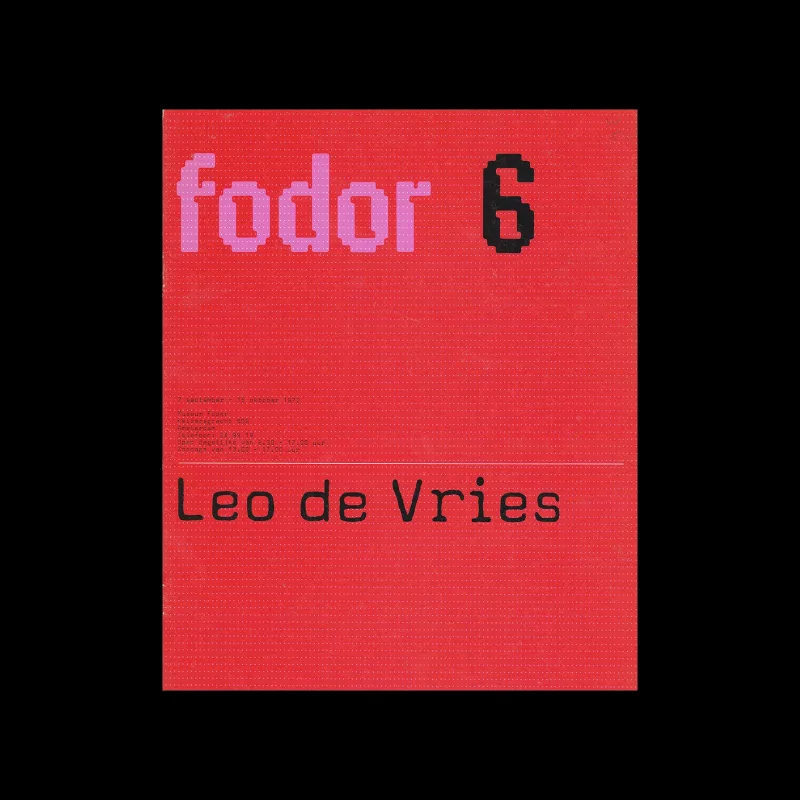 Fodor 6, 1972 - Leo de Vries. Designed by Wim Crouwel and Jos van der Zwaan (Total Design)