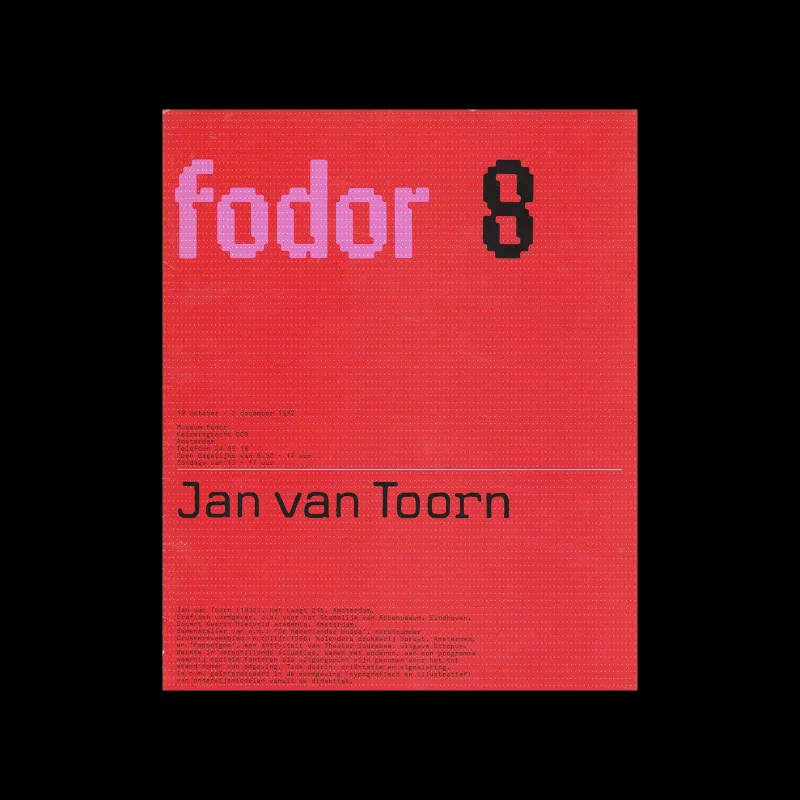 Fodor 8, 1972 - Jan van Toorn. Designed by Wim Crouwel