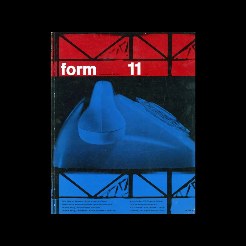 Form, Internationale Revue 11, 1960. Designed by Karl Oskar Blase