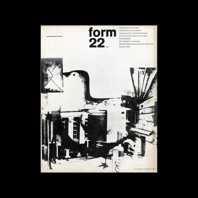 Form, Internationale Revue 22, 1963. Designed by Karl Oskar Blase