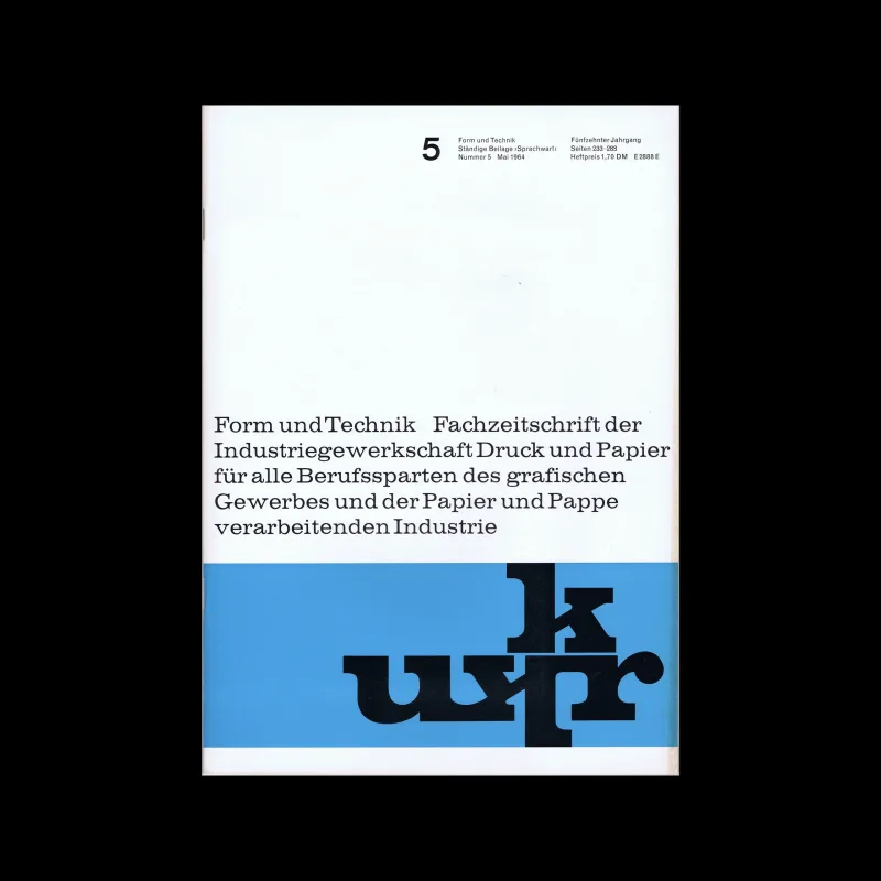 Form und Technik, Vol 15, No. 05, May 1964