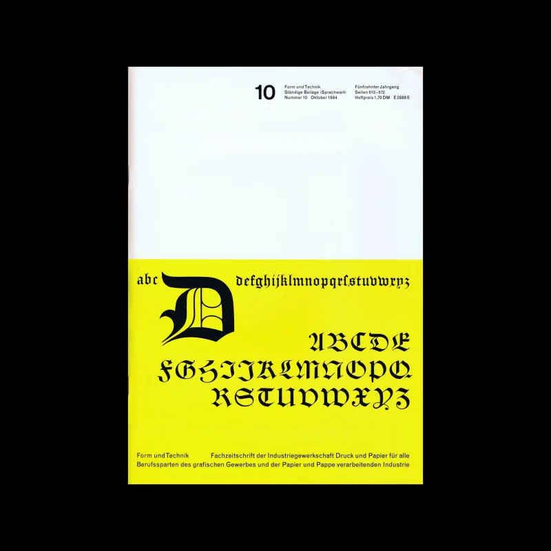 Form und Technik, Vol 15, No. 10, October 1964
