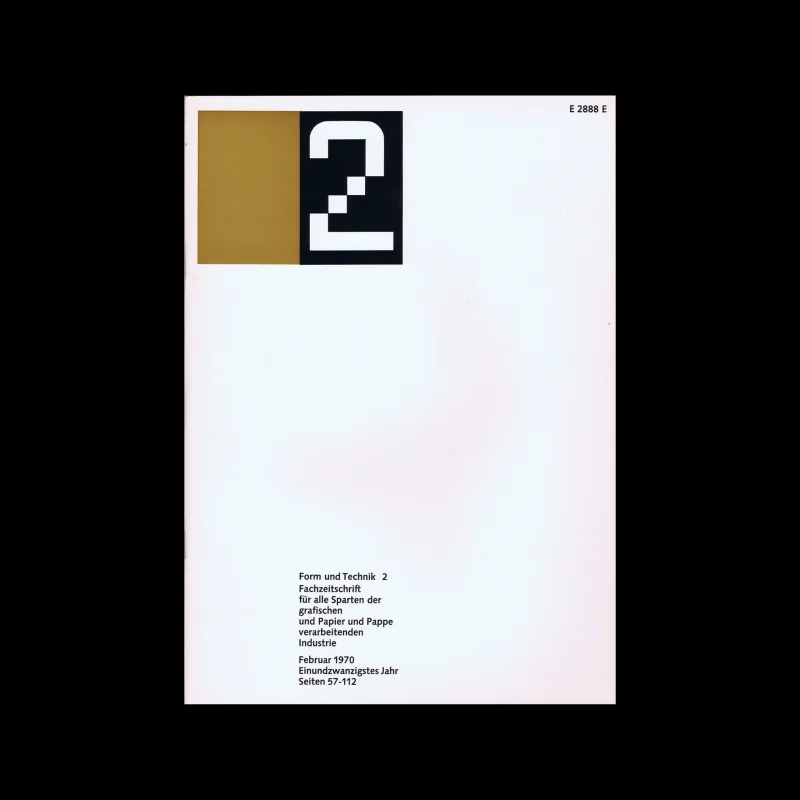 Form und Technik, Vol 21, No. 02, February 1970. Cover design by Rudolf Franke