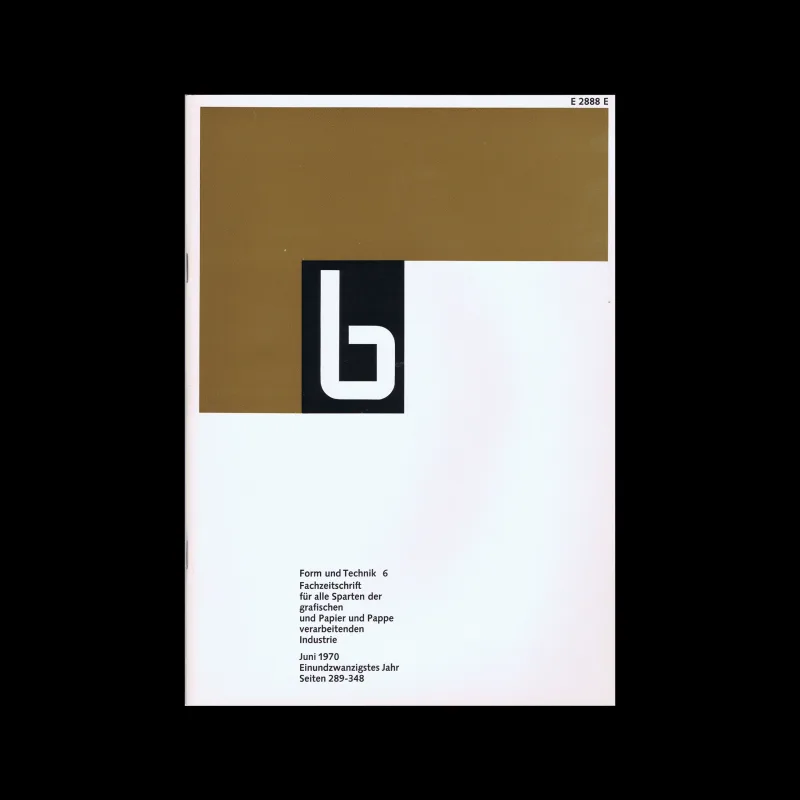 Form und Technik, Vol 21, No. 06, June 1970. Cover design by Rudolf Franke