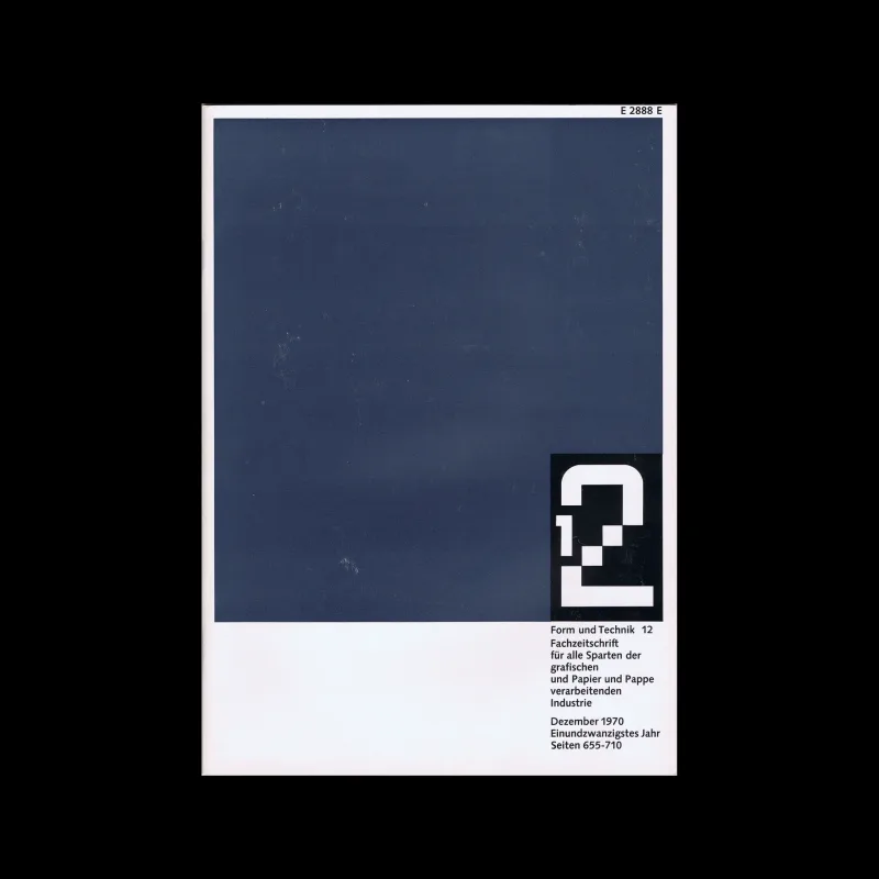 Form und Technik, Vol 21, No. 12, December 1970. Cover design by Rudolf Franke